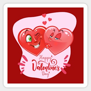 Happy Valentine's day - Funny Hearts Lovers Sticker